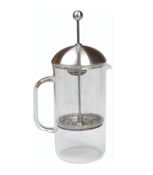 Cafetiere à piston, verre, 1L