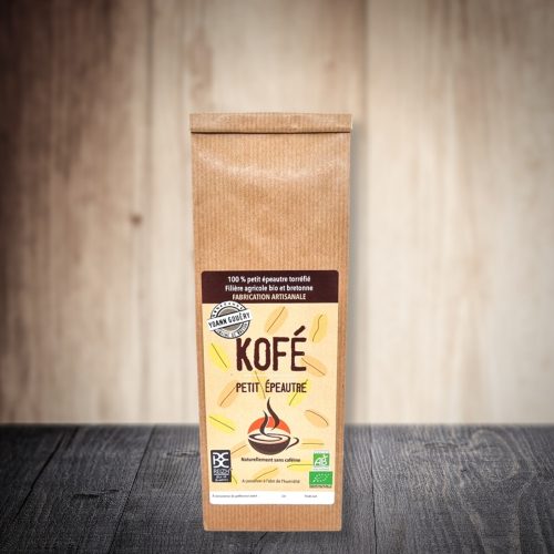 Kofé, boisson à la base du petit épeautre. Faible teneur en gluten