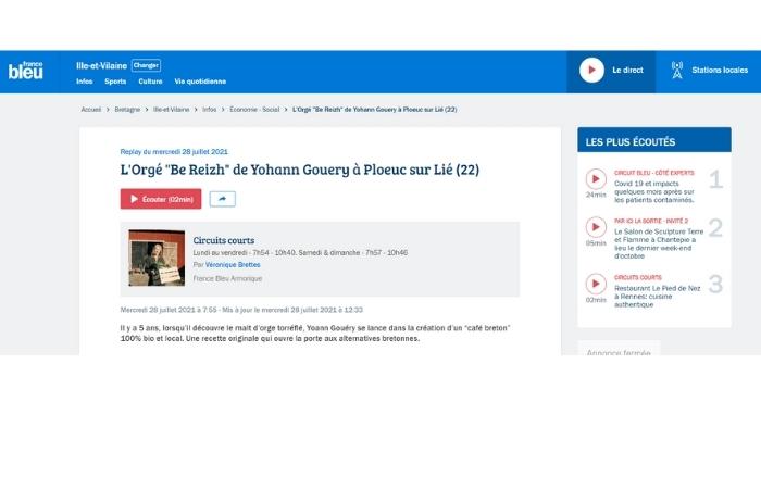 Podcast France Bleu Juillet 2021