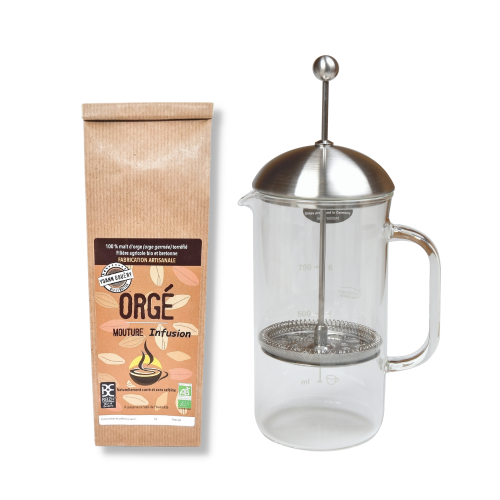 pack cafe d'orge et cafetiere piston