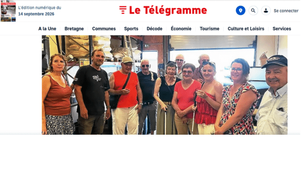 Une visite olfactive pour les membres de l'association Fany au sein de l'entreprise Graine de Breton, Le Télegramme, août 2026